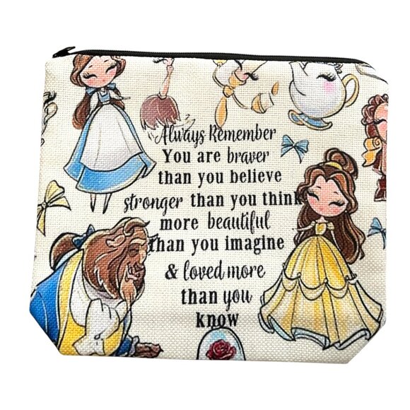Disneys Beauty & the Beast Travel Cosmetic Storage Bag (NEW) - Picture 1 of 3